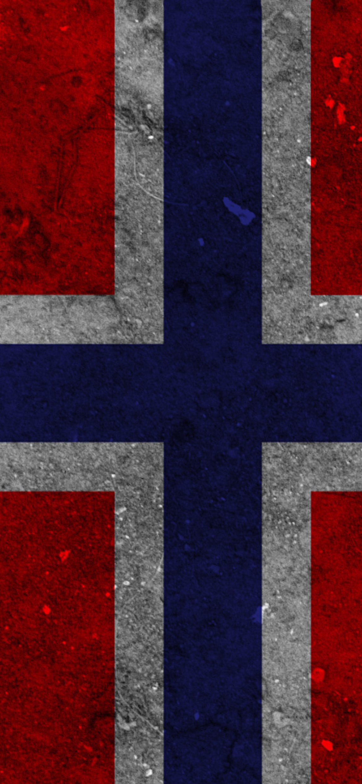 Обои Norway Flag Scandinavian Cross 1170x2532