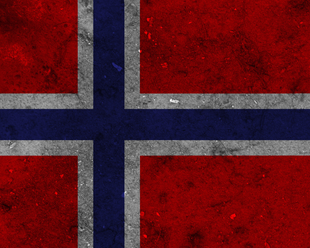Norway Flag Scandinavian Cross screenshot #1 1280x1024