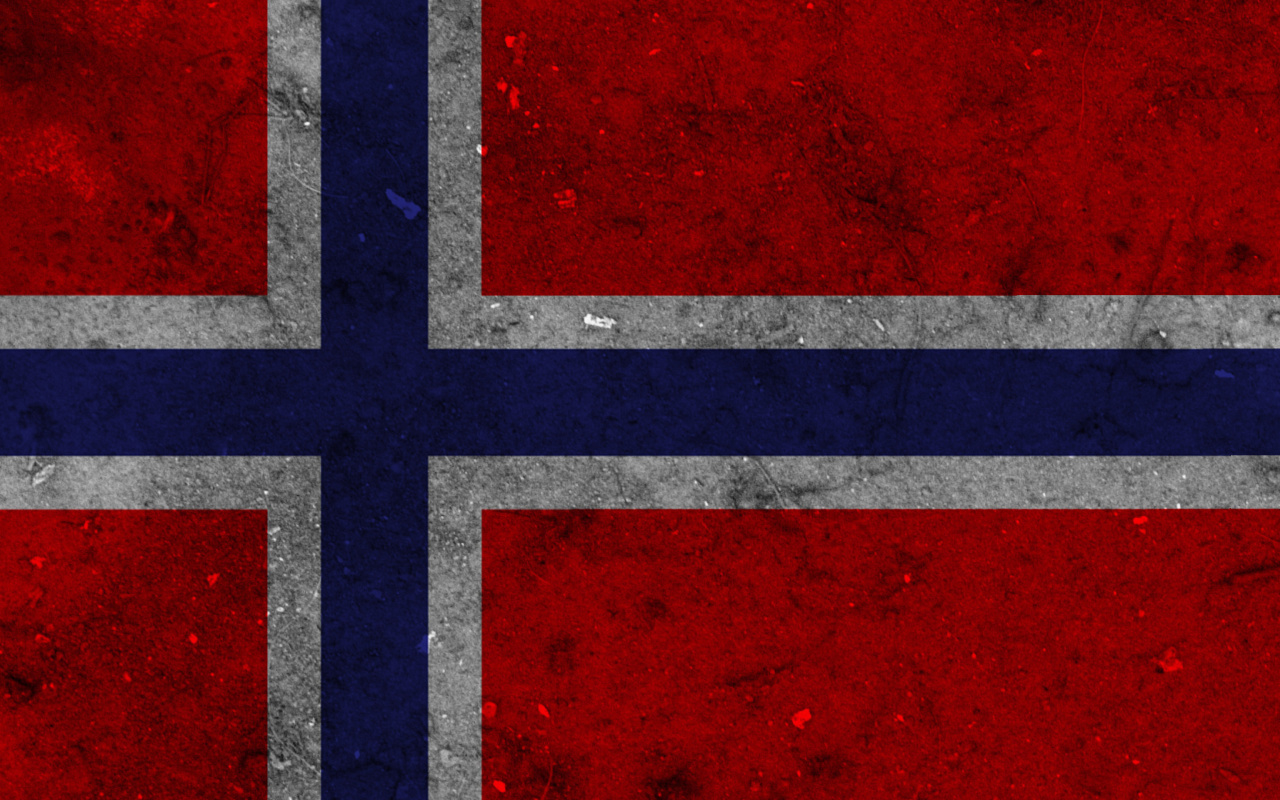 Обои Norway Flag Scandinavian Cross 1280x800