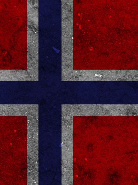 Norway Flag Scandinavian Cross wallpaper 480x640