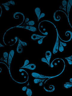 Das Dark Blue Pattern Wallpaper 240x320