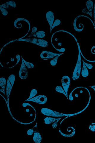 Sfondi Dark Blue Pattern 320x480