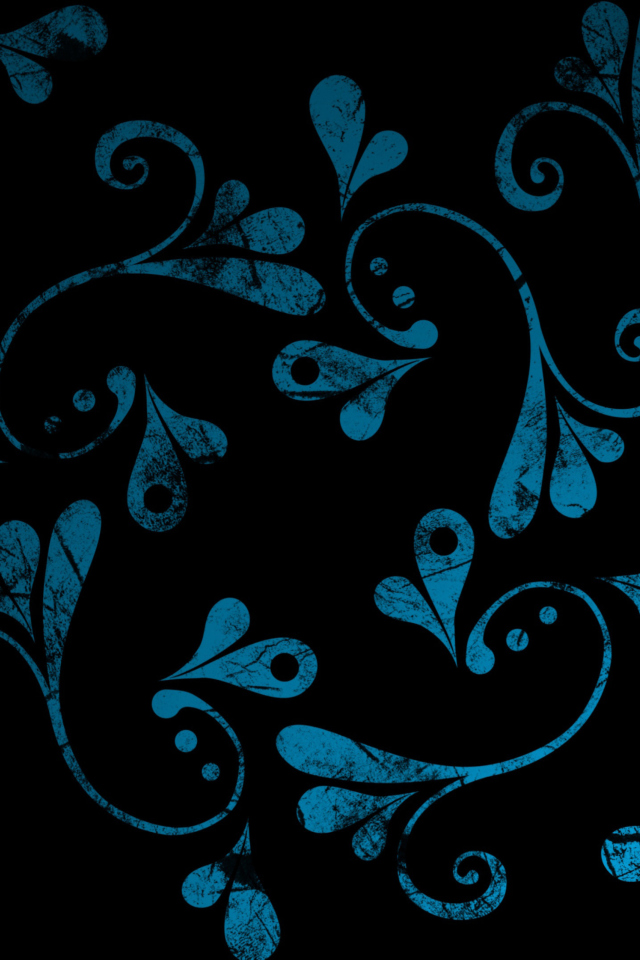 Das Dark Blue Pattern Wallpaper 640x960