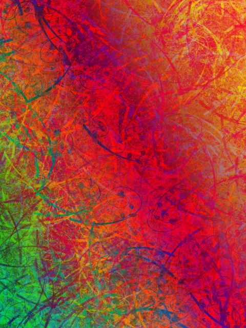 Color Strokes wallpaper 480x640