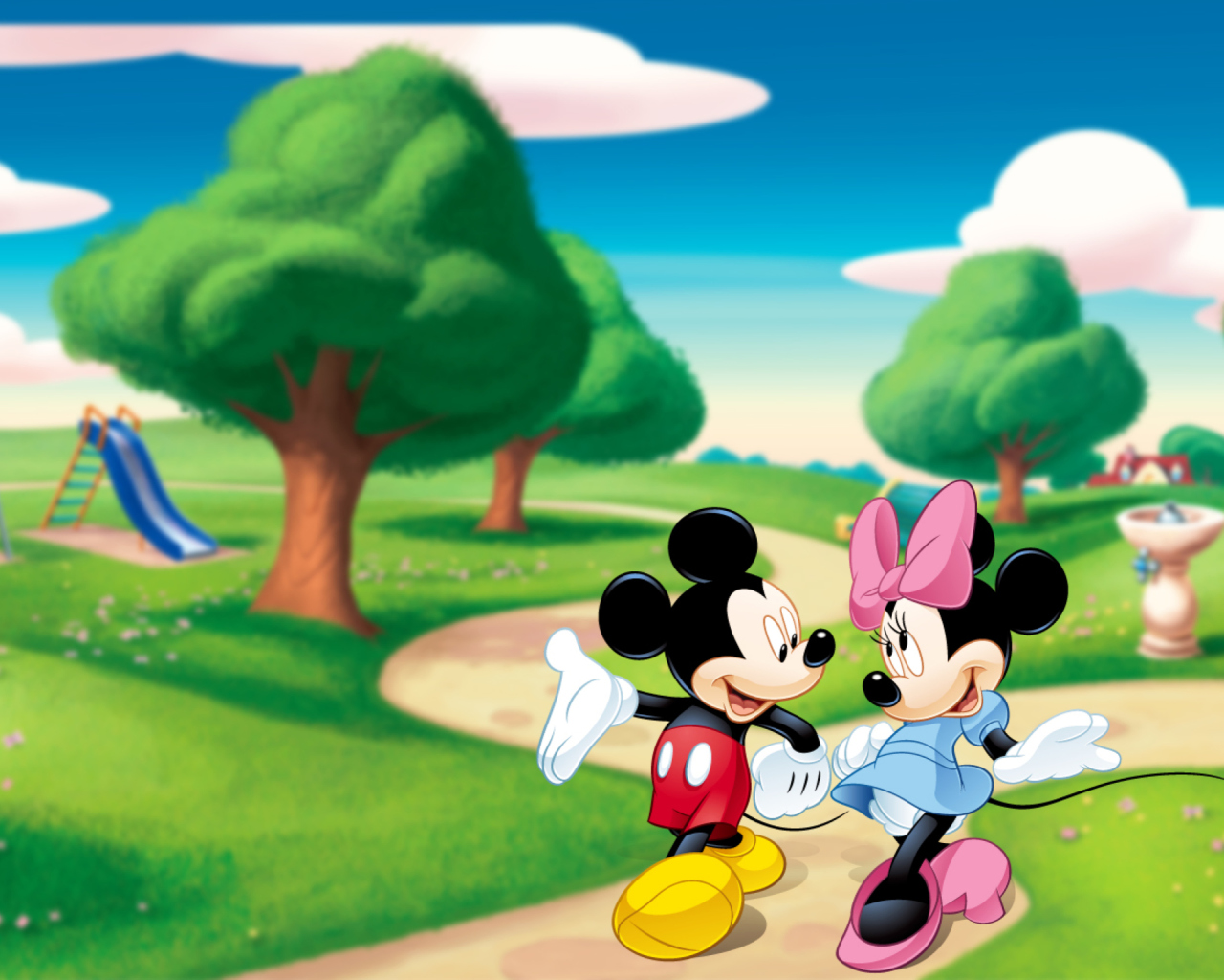 Screenshot №1 pro téma Mickey And Minnie 1280x1024