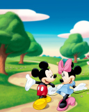 Das Mickey And Minnie Wallpaper 128x160