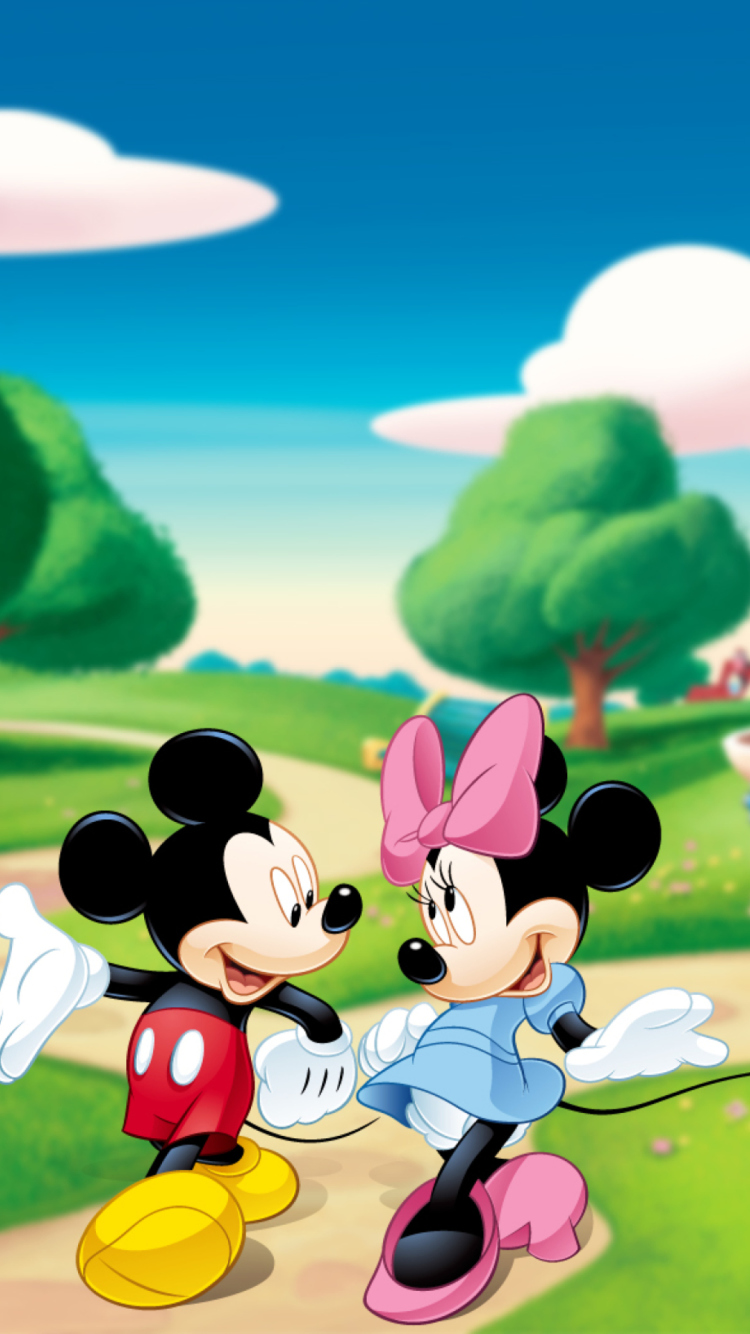 Das Mickey And Minnie Wallpaper 750x1334