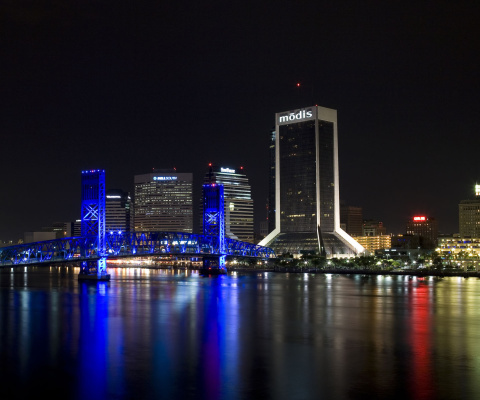 Das Jacksonville Skyline Wallpaper 480x400