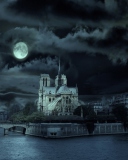 Notre Dame De Paris At Night wallpaper 128x160