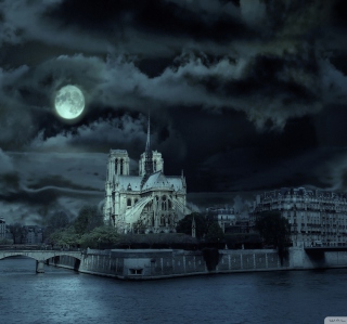 Notre Dame De Paris At Night papel de parede para celular para iPad 2