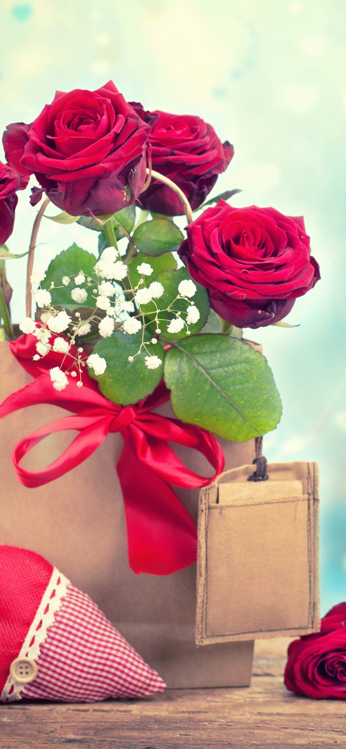 Send Valentines Day Roses wallpaper 1170x2532