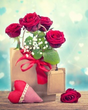 Das Send Valentines Day Roses Wallpaper 176x220