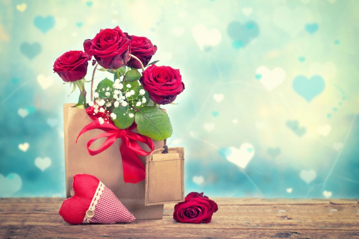 Обои Send Valentines Day Roses