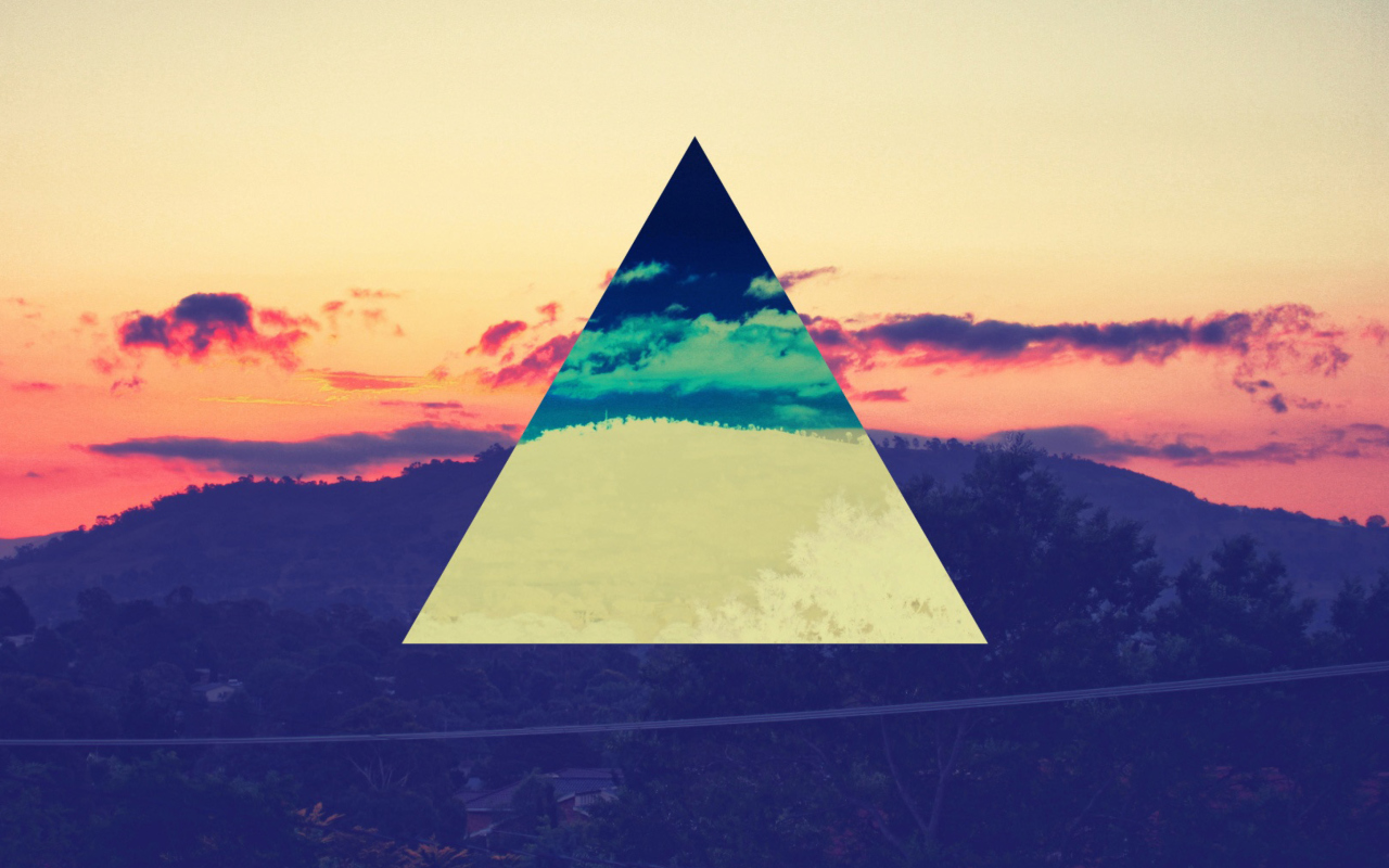 Sunset Inverted Colour Triangle screenshot #1 1280x800