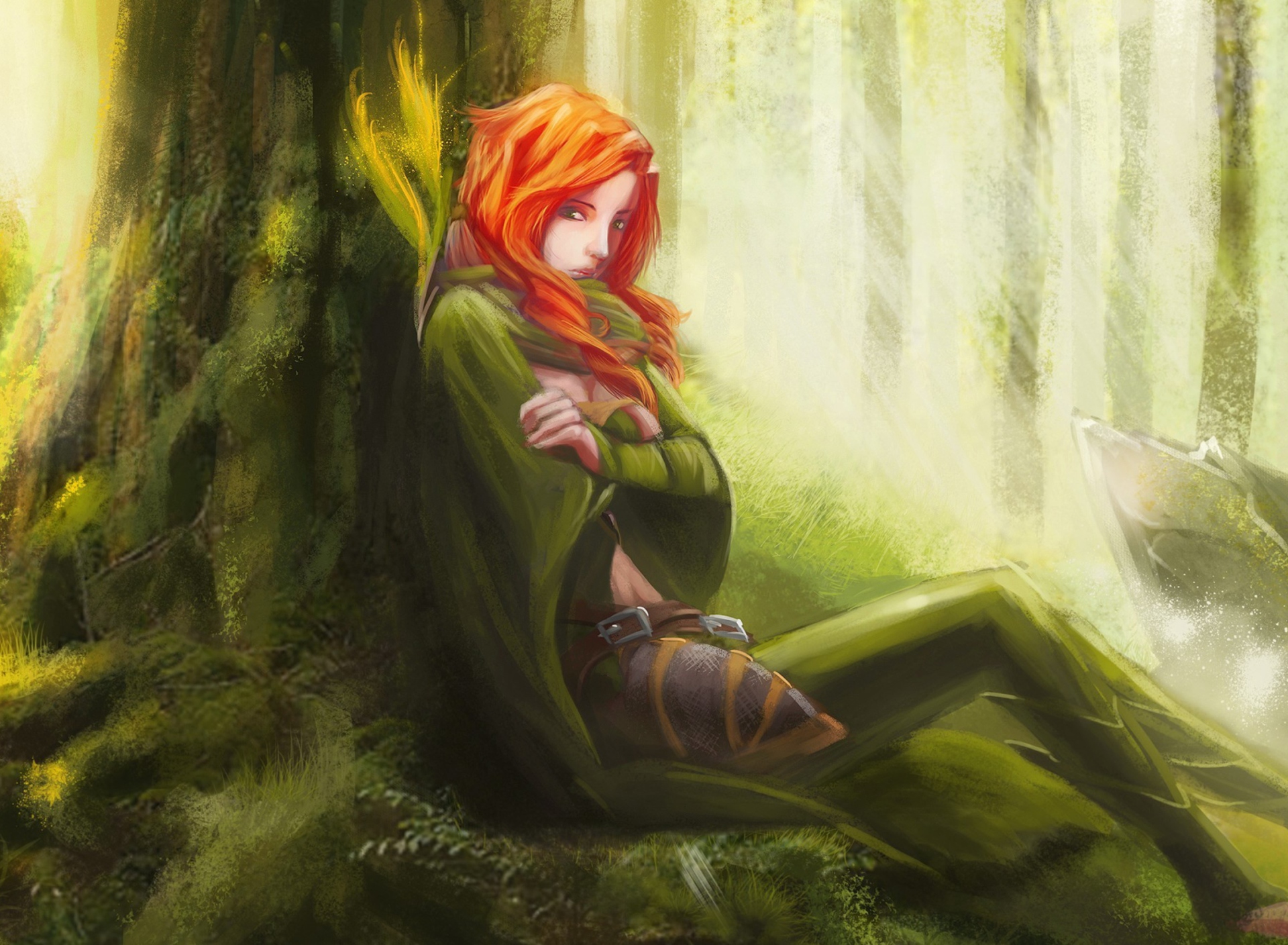 Sfondi Forest Girl 1920x1408