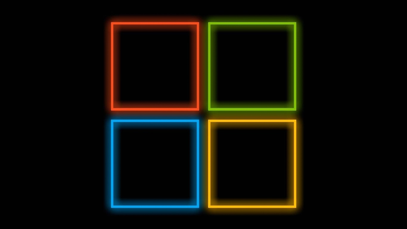 OS Windows 10 Neon wallpaper 1366x768
