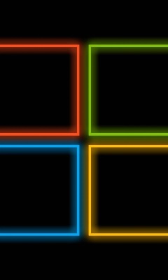 Sfondi OS Windows 10 Neon 240x400
