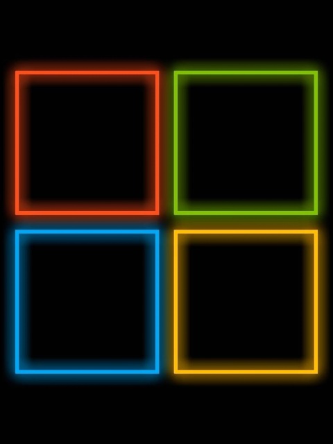 Das OS Windows 10 Neon Wallpaper 480x640