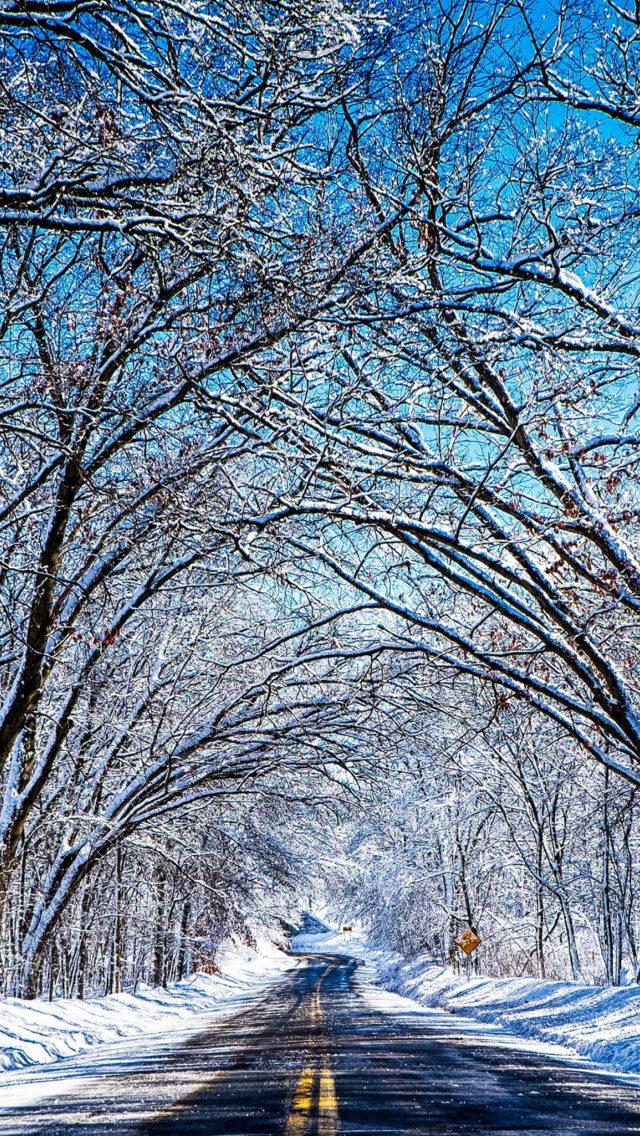 Sfondi Winter Tunnel 640x1136