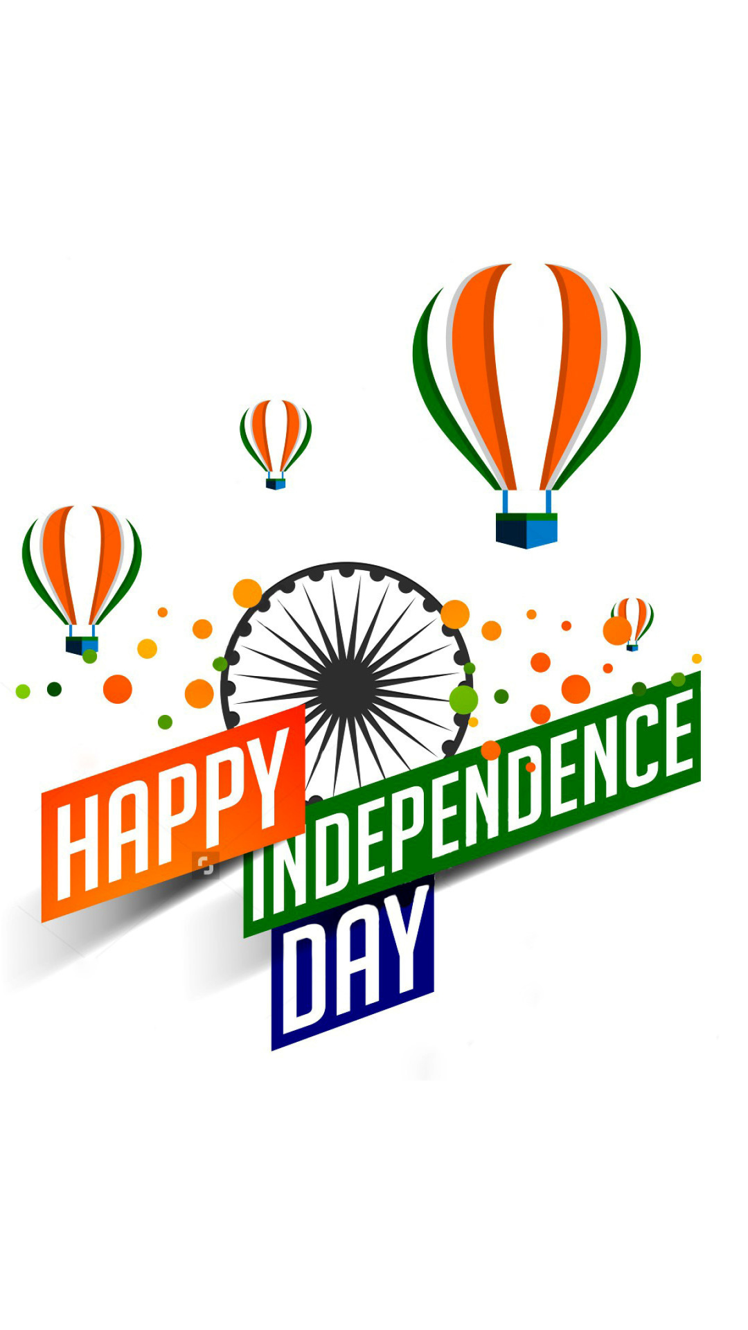 Sfondi Happy Independence Day of India 2016, 2017 1080x1920
