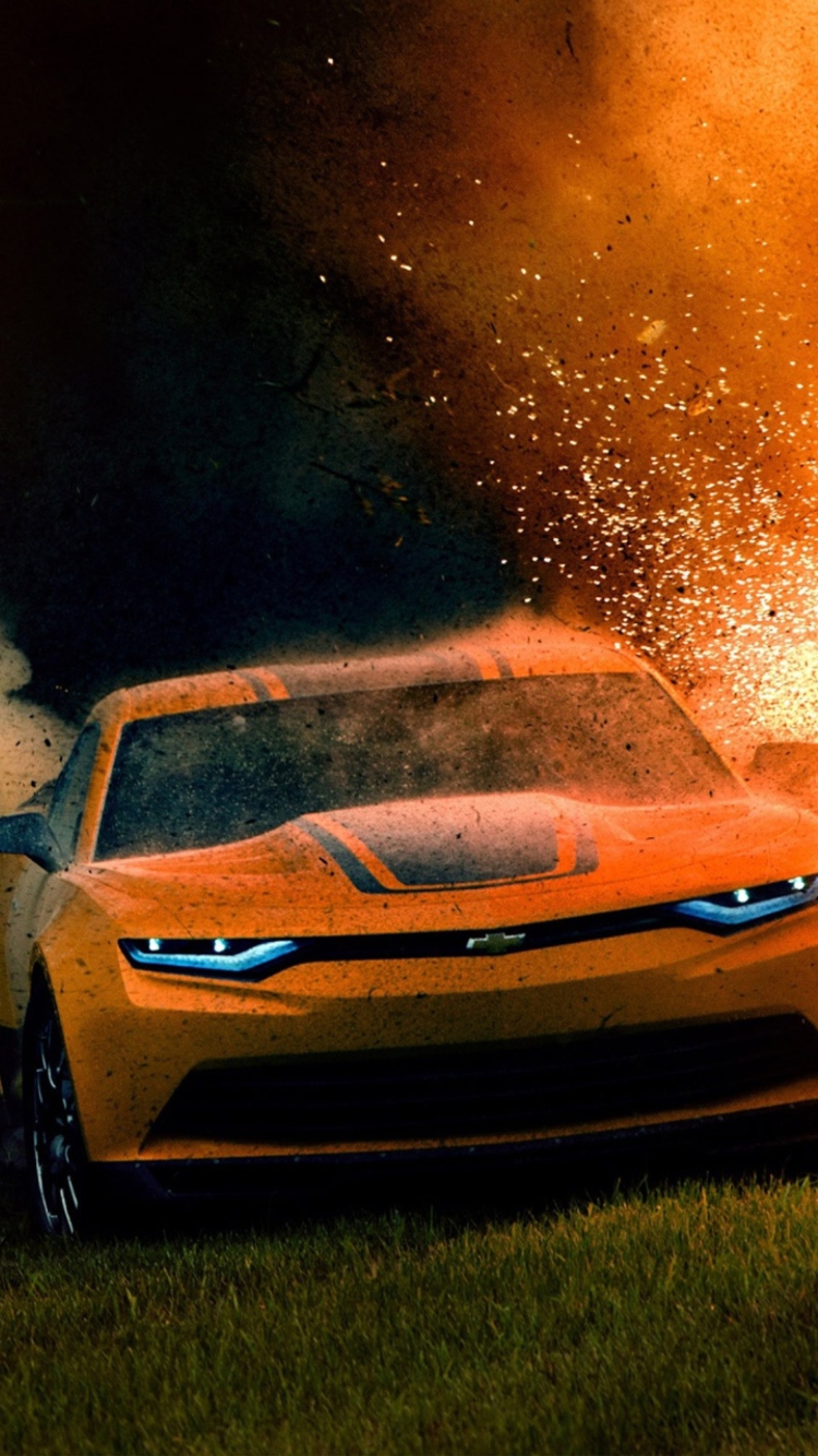 Обои Chevrolet BumbleBee Camaro 750x1334