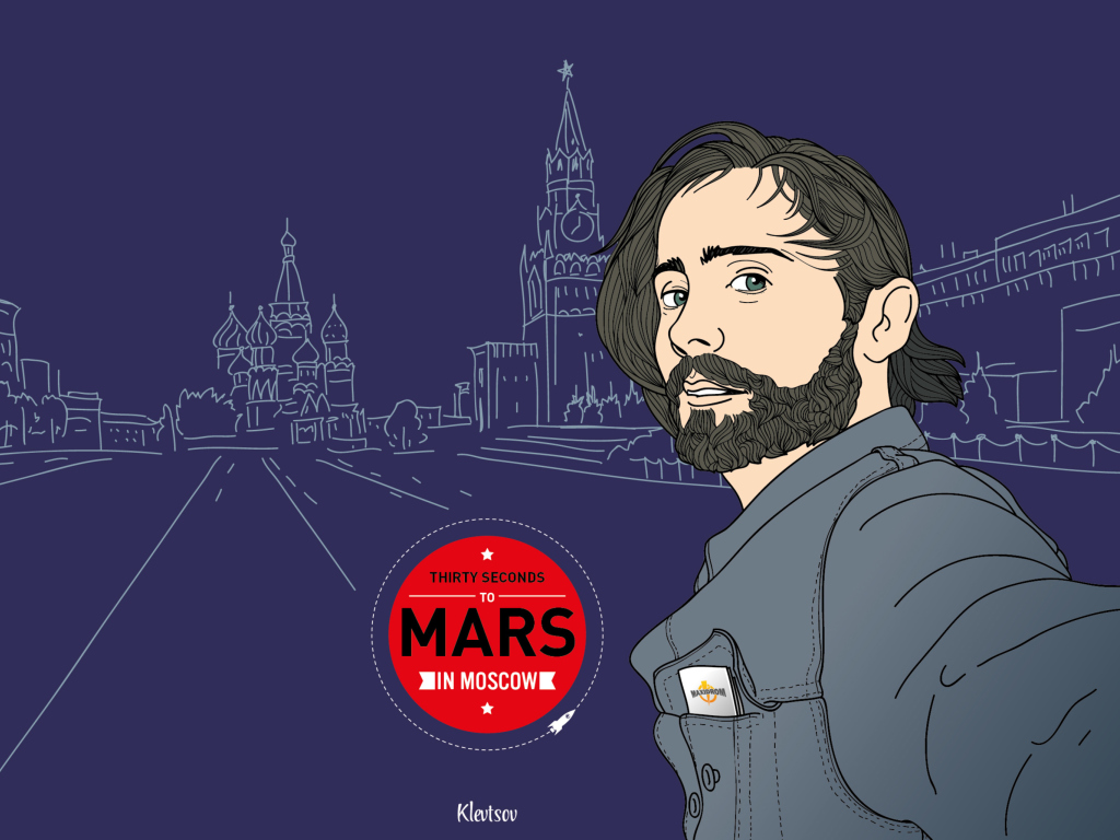 Das 30 Seconds To Mars In Moscow Wallpaper 1024x768