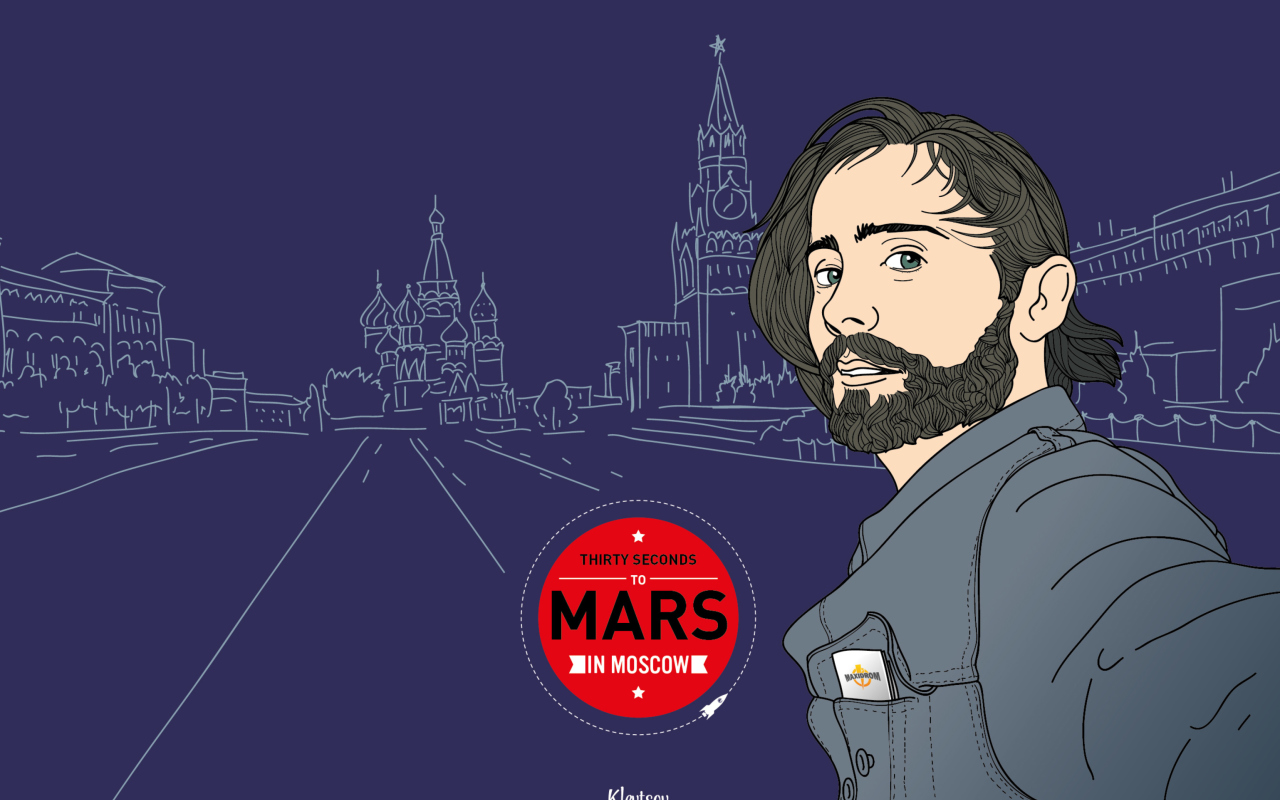 Das 30 Seconds To Mars In Moscow Wallpaper 1280x800