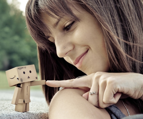 Das Hello Danbo Wallpaper 480x400