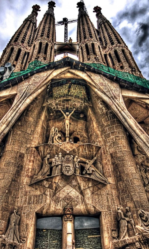 Sfondi Sagrada Familia - Barcelona 480x800