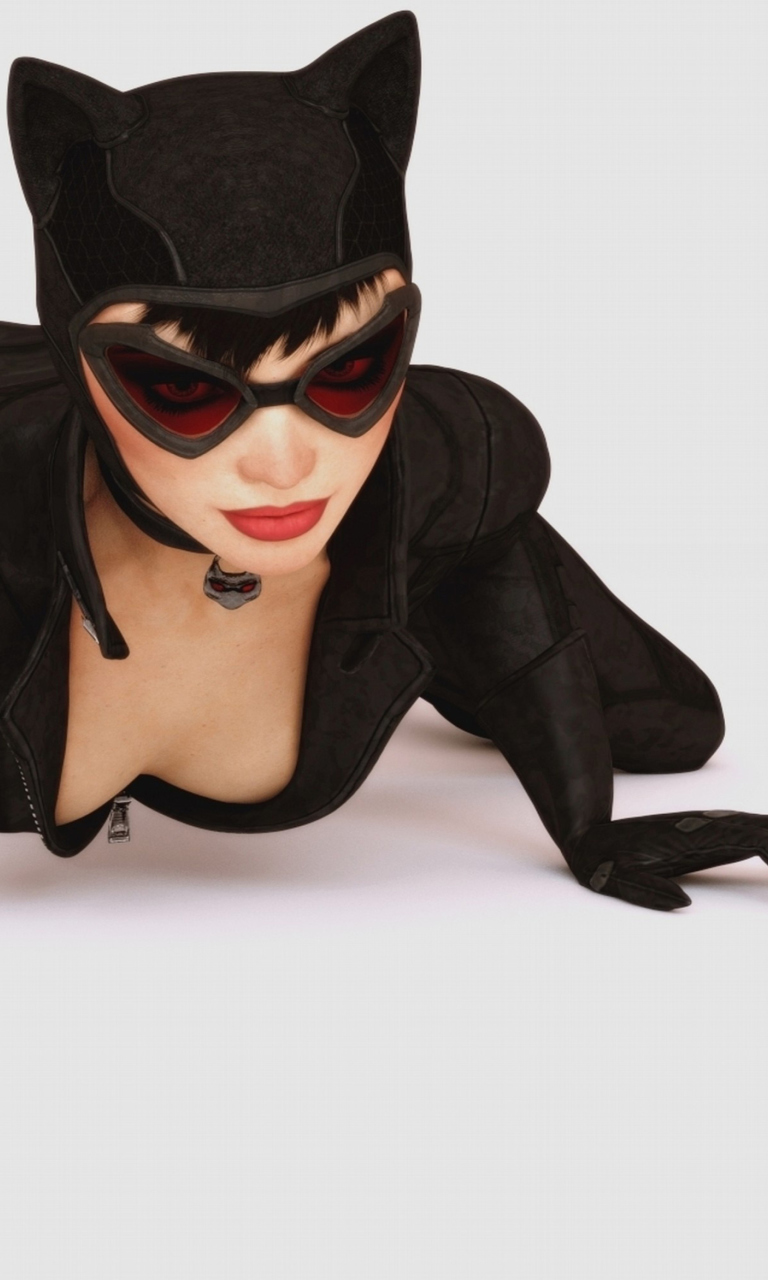 Sfondi Batman Arkham City Video Game Catwoman 768x1280