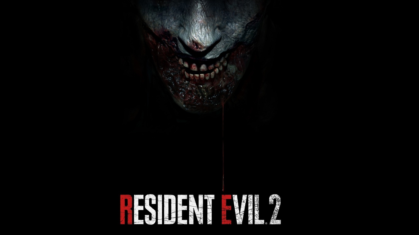 Обои Resident Evil 2 2019 Zombie Emblem 1366x768