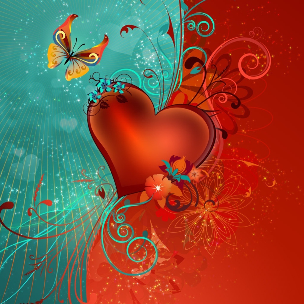 Love Heart wallpaper 1024x1024