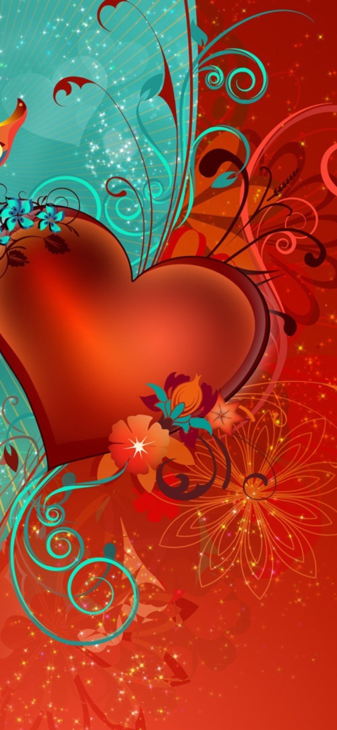 Das Love Heart Wallpaper 1170x2532