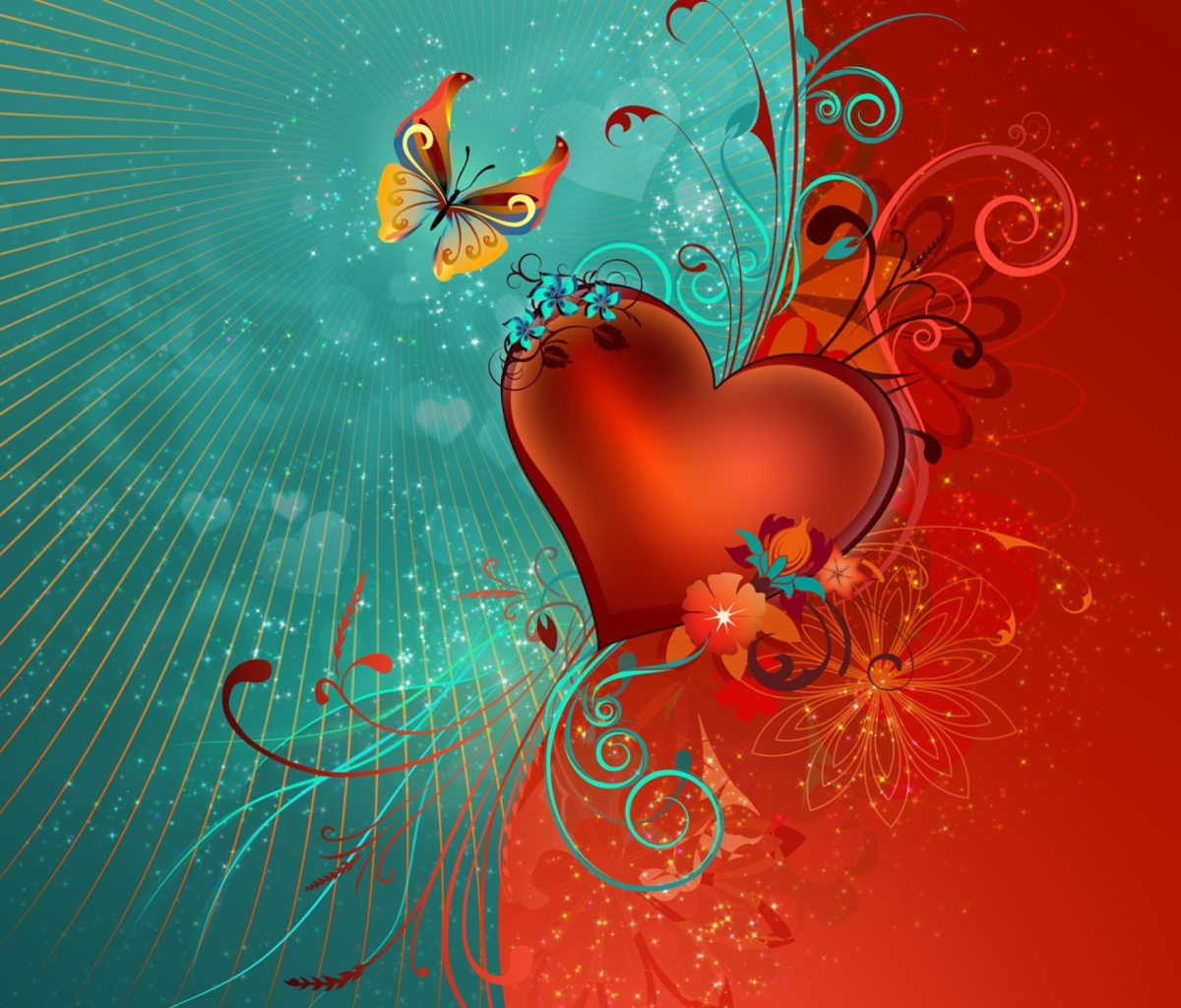 Fondo de pantalla Love Heart 1200x1024