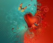 Das Love Heart Wallpaper 176x144