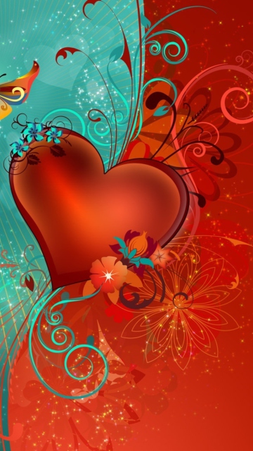 Das Love Heart Wallpaper 360x640