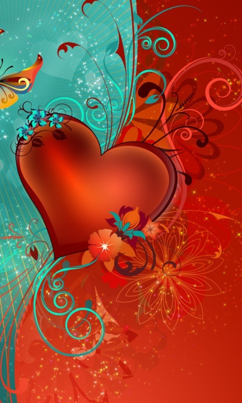 Love Heart wallpaper 480x800