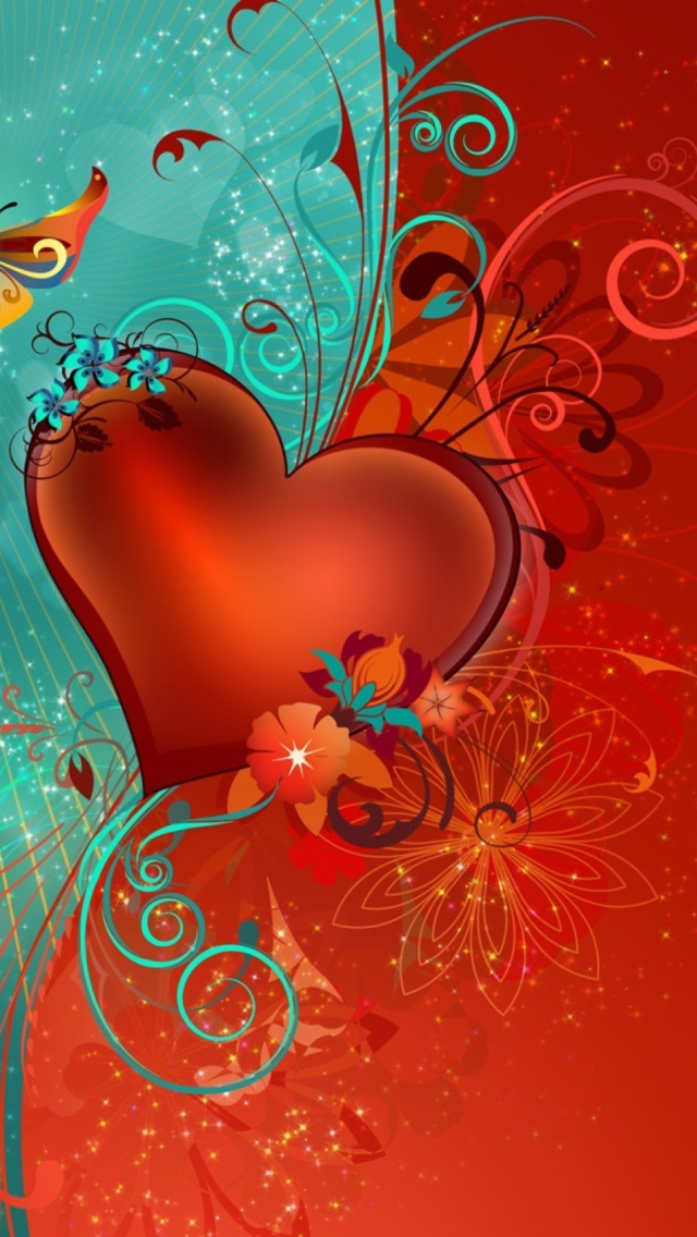 Das Love Heart Wallpaper 640x1136