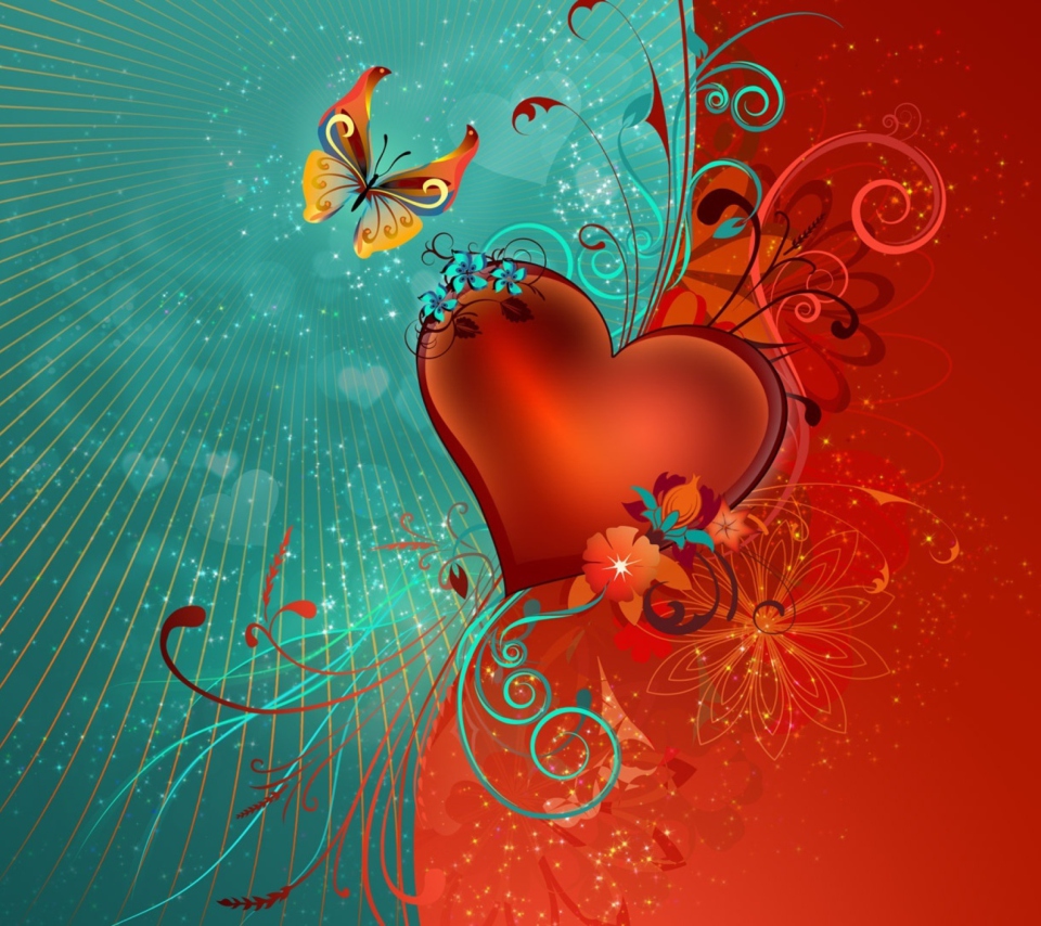 Das Love Heart Wallpaper 960x854