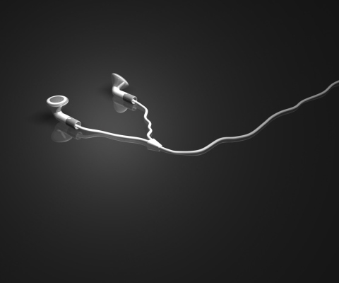 White Headphones screenshot #1 480x400