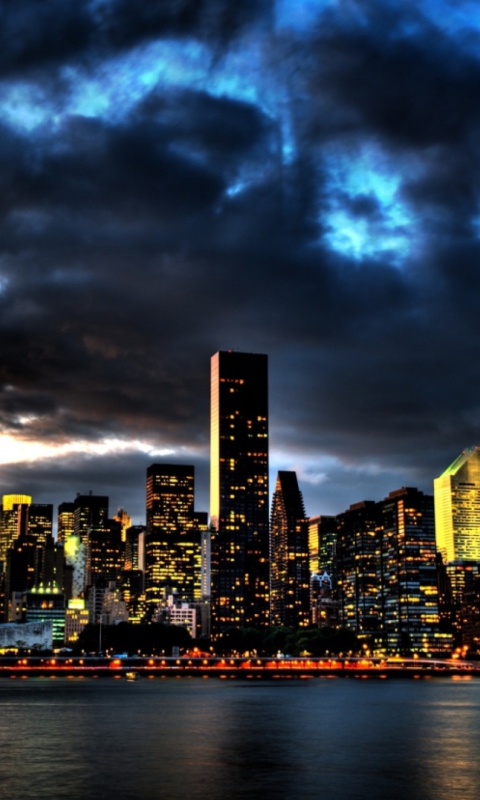 Das New York Skyline Wallpaper 480x800