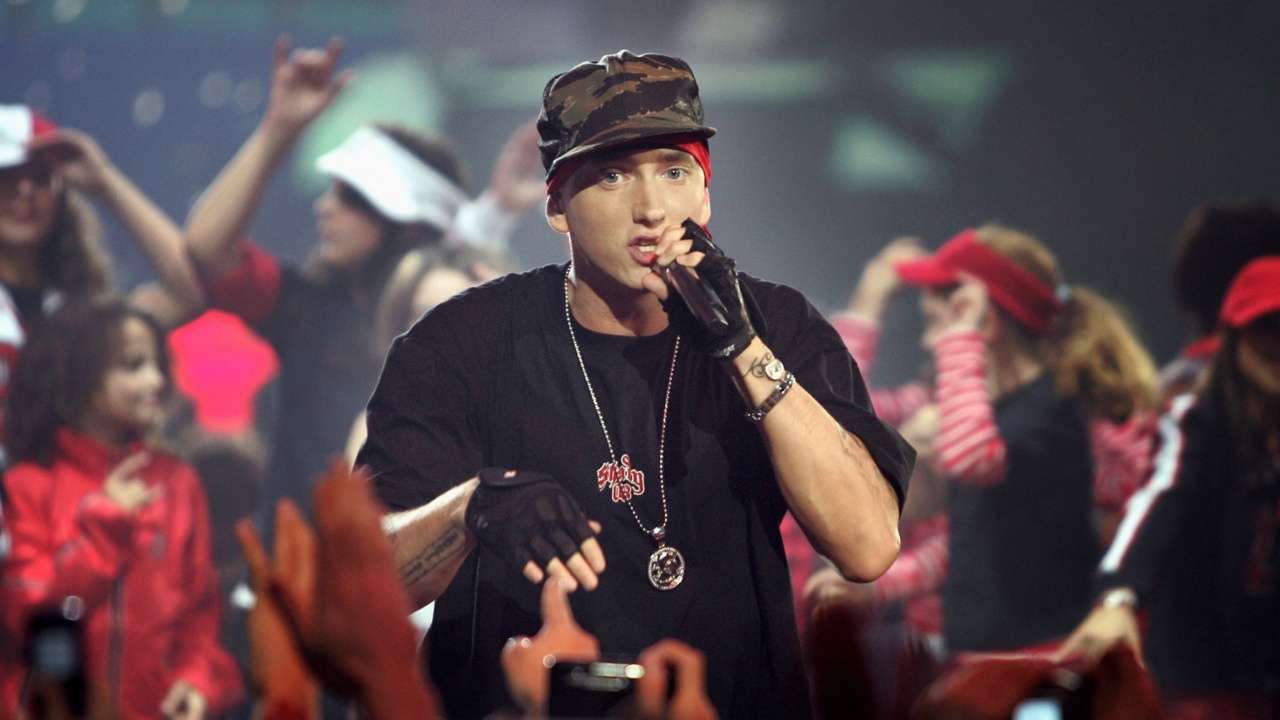 Fondo de pantalla Eminem Live Concert 1280x720