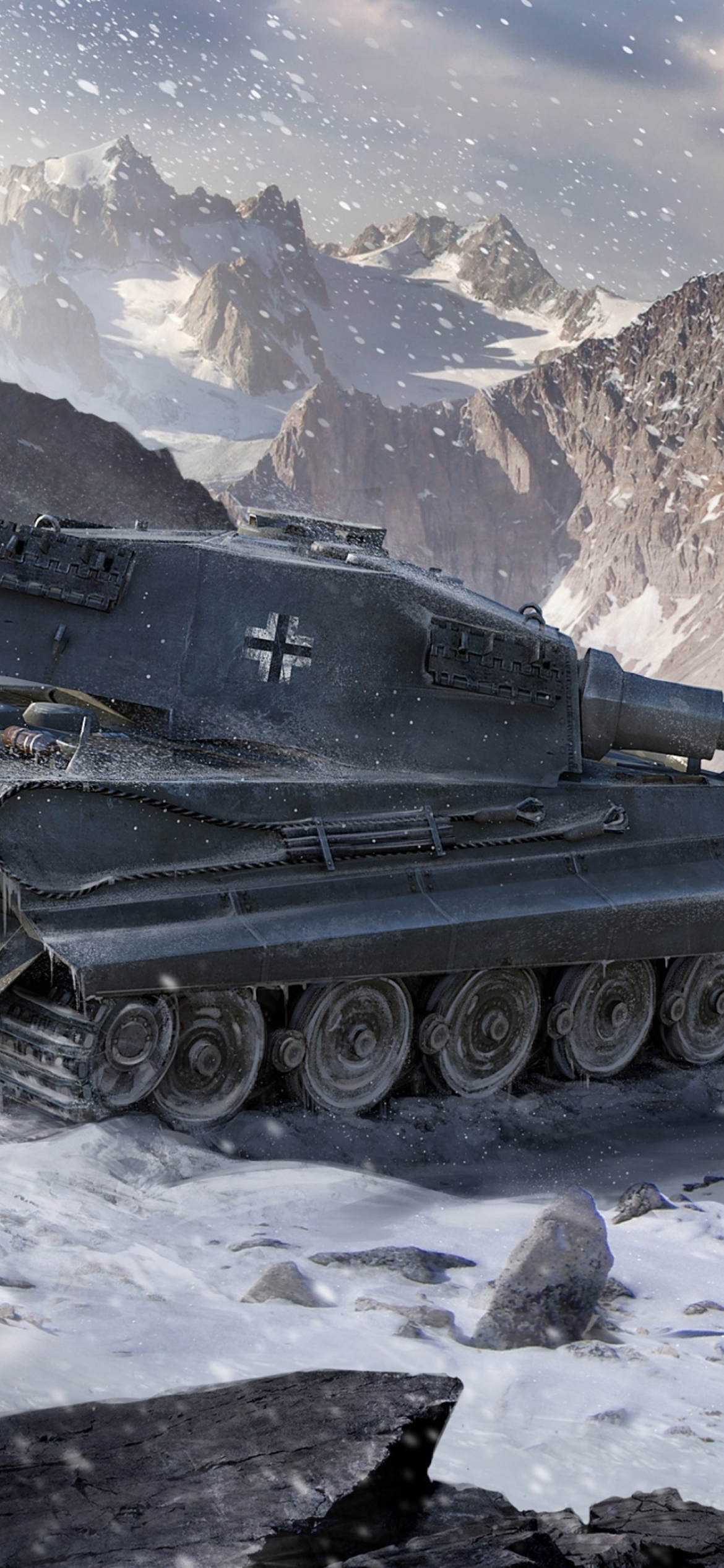 Das Tiger II - World of Tanks Wallpaper 1170x2532