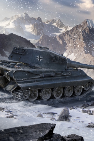 Fondo de pantalla Tiger II - World of Tanks 320x480