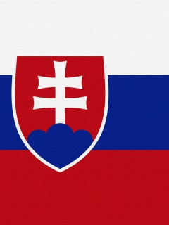 Das Slovakia Flag Wallpaper 240x320