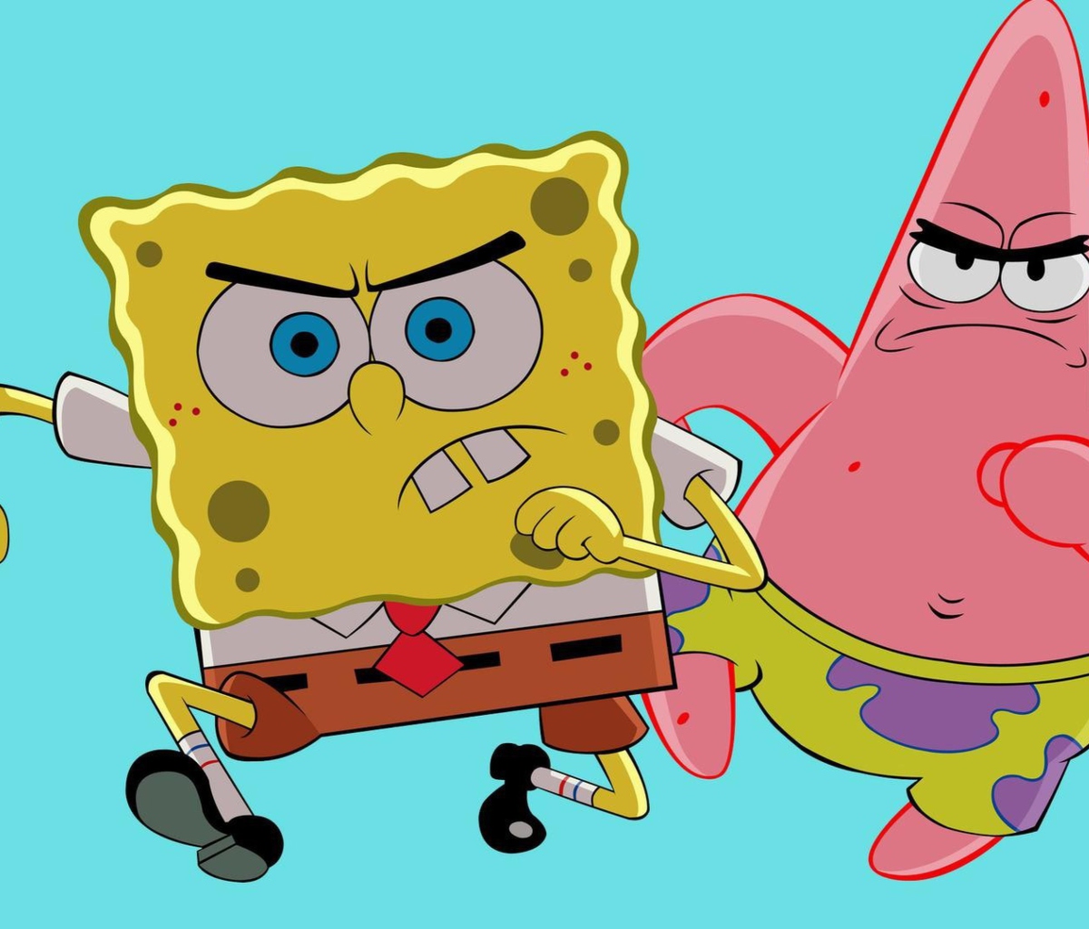 Обои Grumpy Spongebob 1200x1024