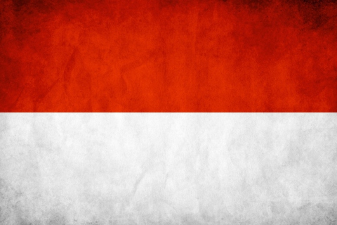 Indonesia Grunge Flag wallpaper 480x320