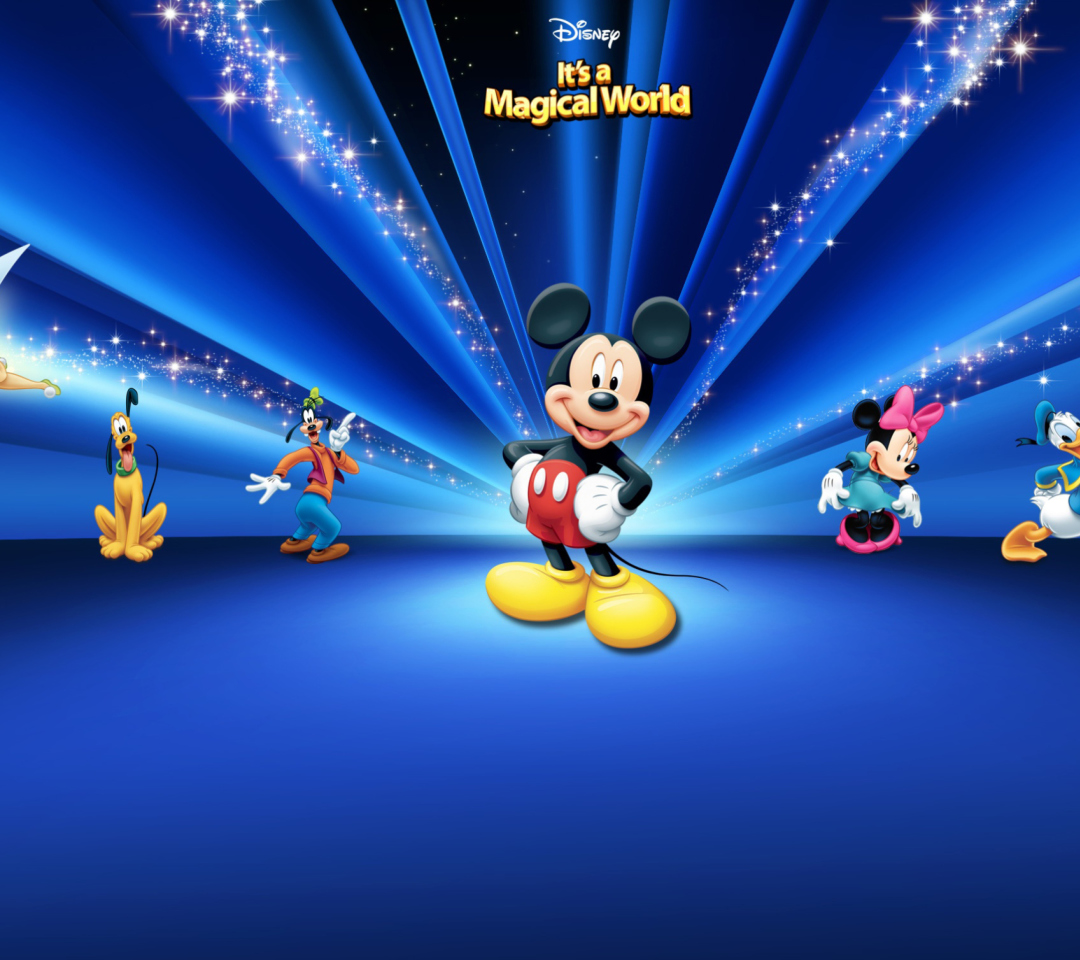 Das Disney Characters Dark Blue Wallpaper 1080x960