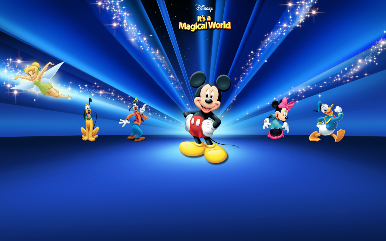 Disney Characters Dark Blue wallpaper 1280x800