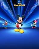 Fondo de pantalla Disney Characters Dark Blue 128x160